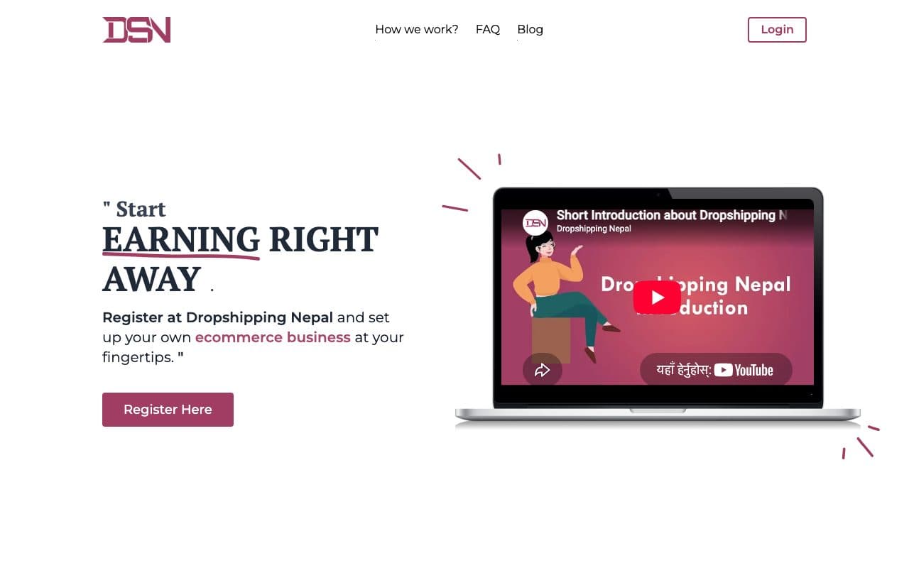 Dropshipping Nepal website