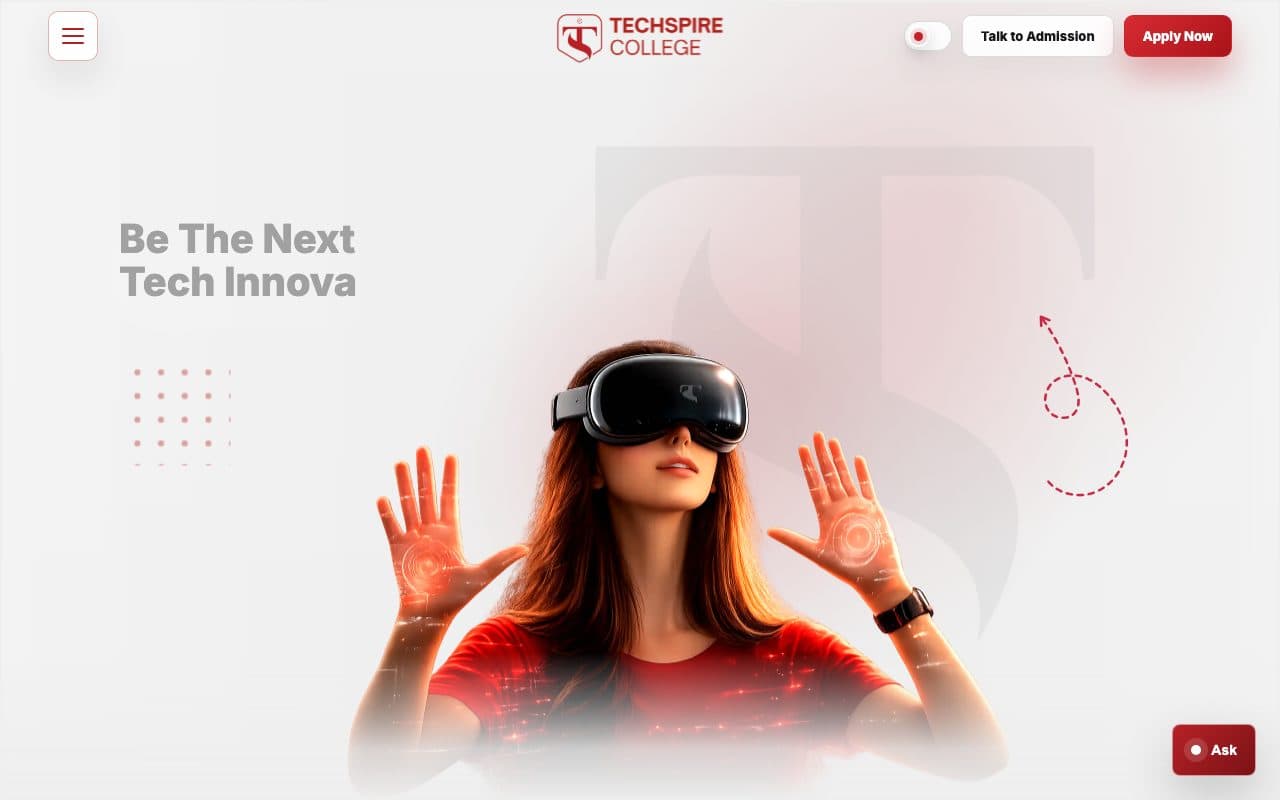 Techspire College website